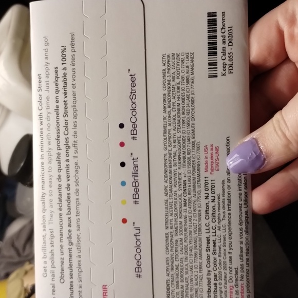 Color Street Manicure keep calm and chevron - Picture 2 of 3